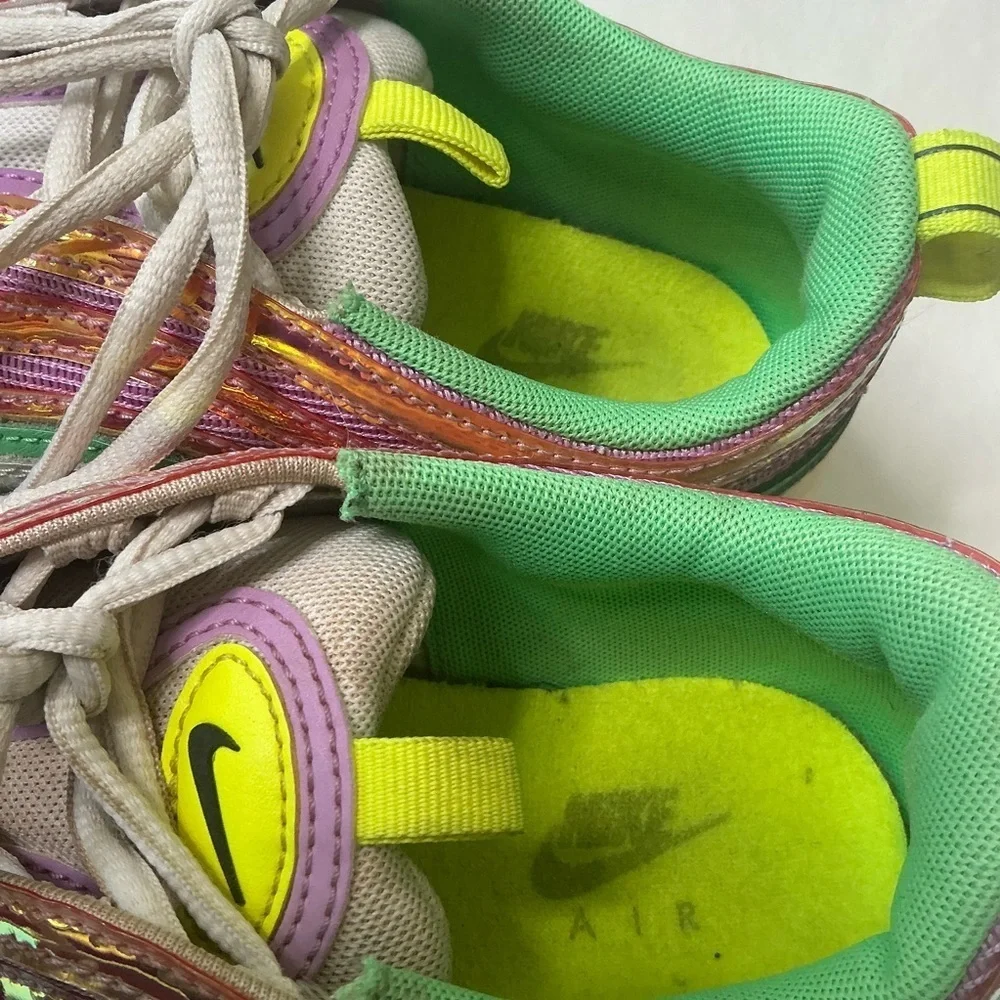 Nike AirMax 97 Neon Multi Colors Sneakers Shoes Size 9.5